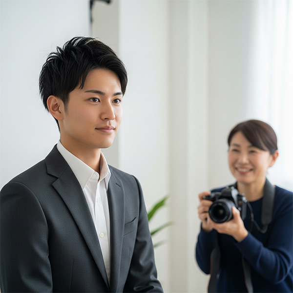 就活撮影の様子